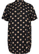 FLASH - Floral tunic with short sleeves, Black Brown Dot, Packshot image number 0