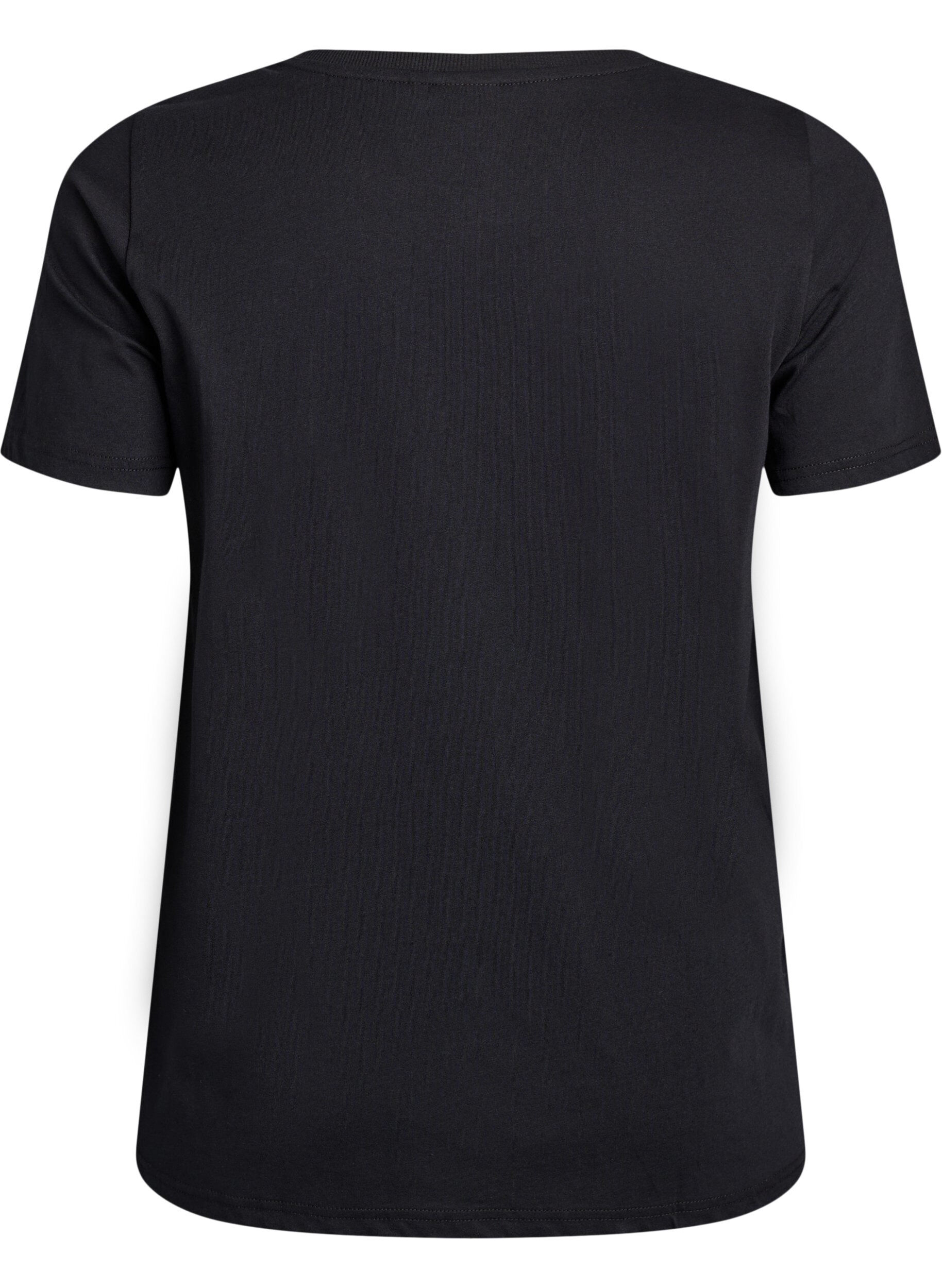 Zizzifashion Christmas t-shirt in organic cotton, Black, Packshot image number 1