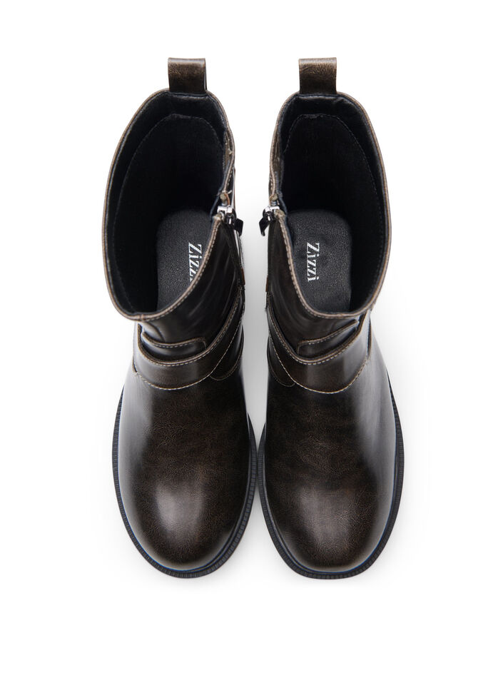 Short biker boot, Brown, Packshot