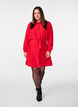 Shirt dress with tie belt and long sleeves, Red, Model image number 1