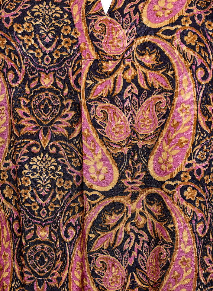 Blouse with paisley print and 3/4 sleeves, Blue, Packshot image number 2