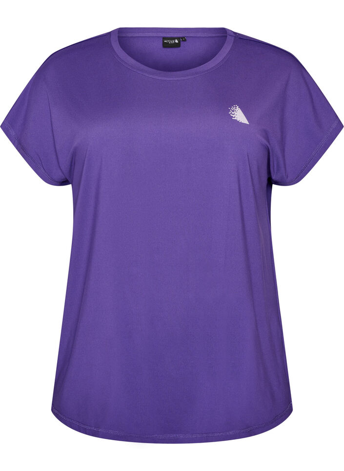 Solid-coloured training T-shirt, Purple, Packshot image number 0