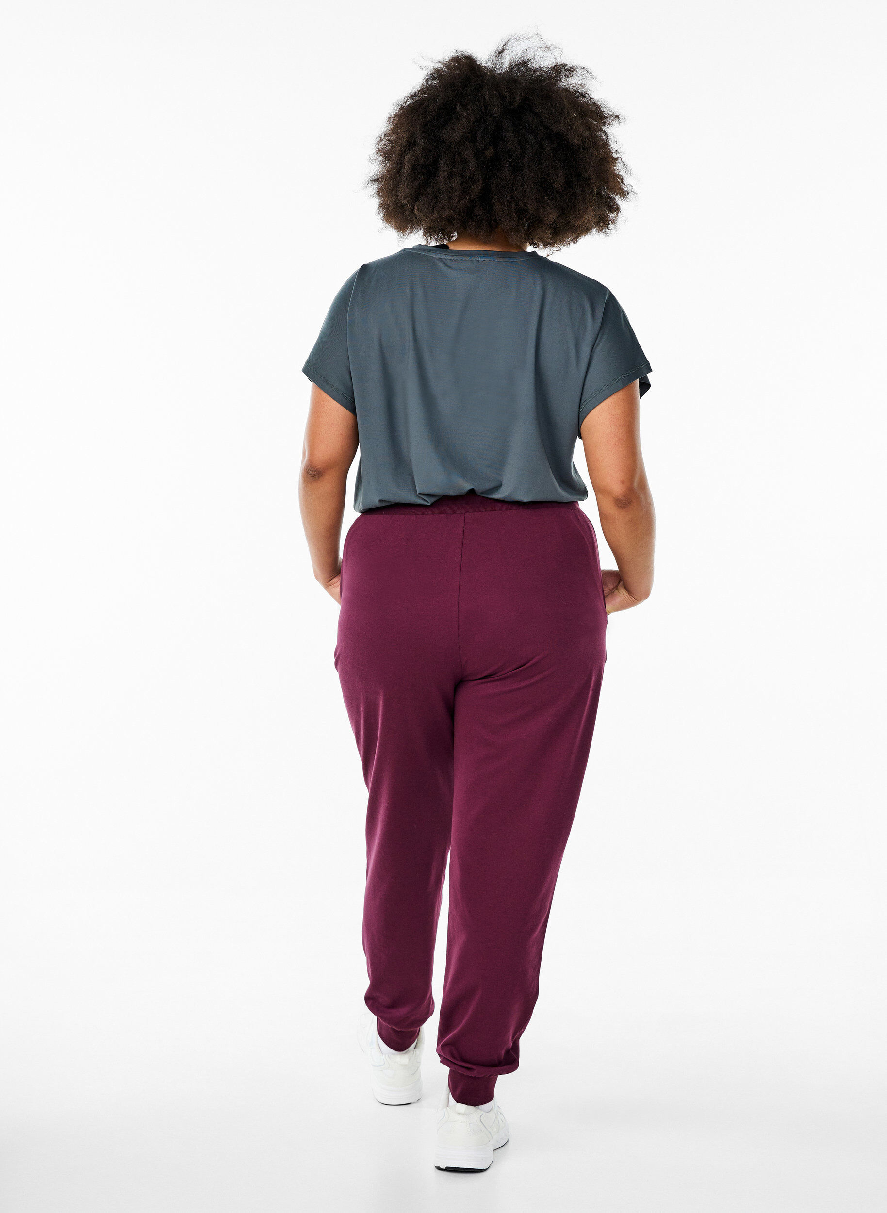 ZizzifashionLoose workout trousers with pockets, Red, Model image number 2