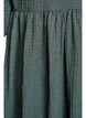 FLASH - Short dress with texture and 3/4 sleeves, Green, Packshot image number 3
