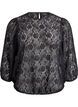 Lace blouse with 3/4 sleeves, Black, Packshot image number 0