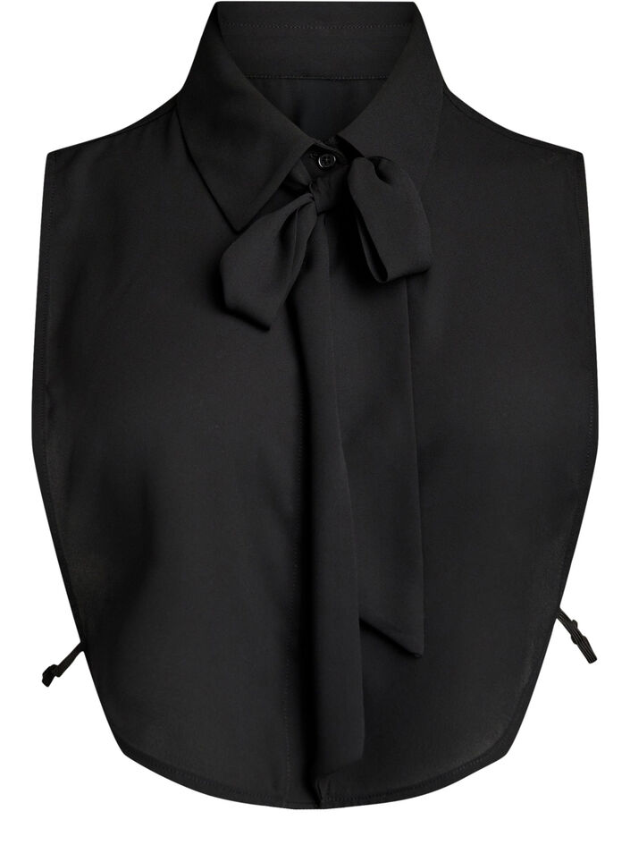 Collar insert with a detachable tie - Black - Sz. L/XL - Zizzifashion