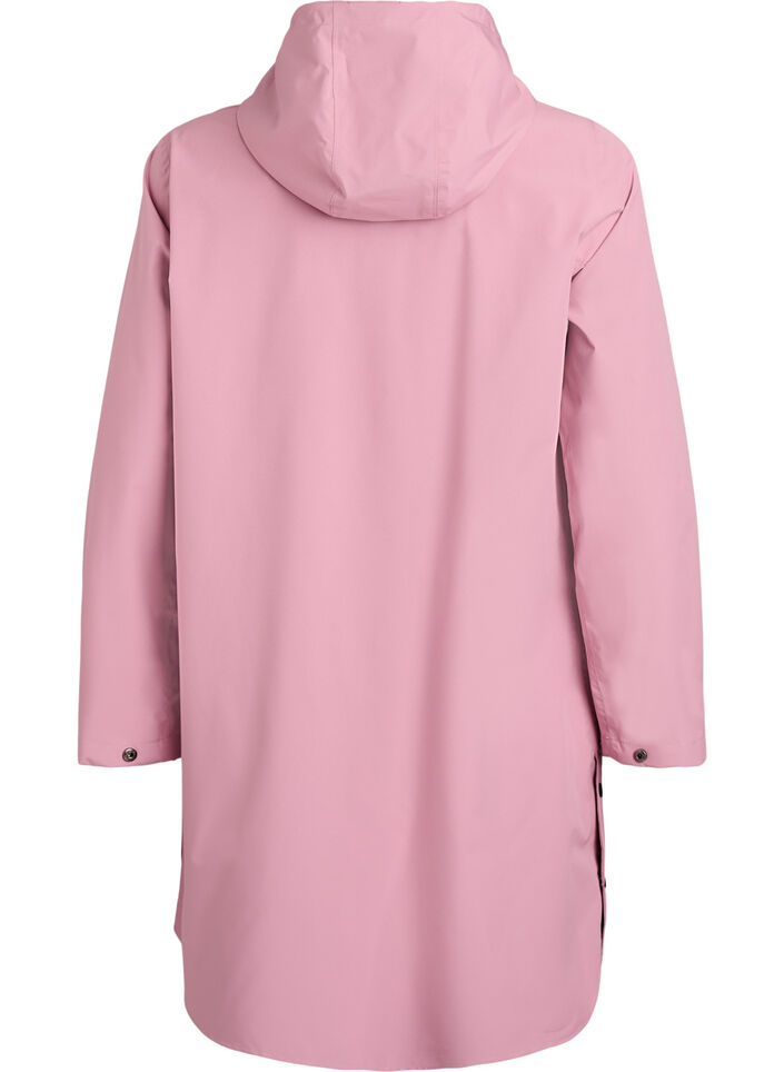 Rain jacket with pockets and a hood, Rose, Packshot