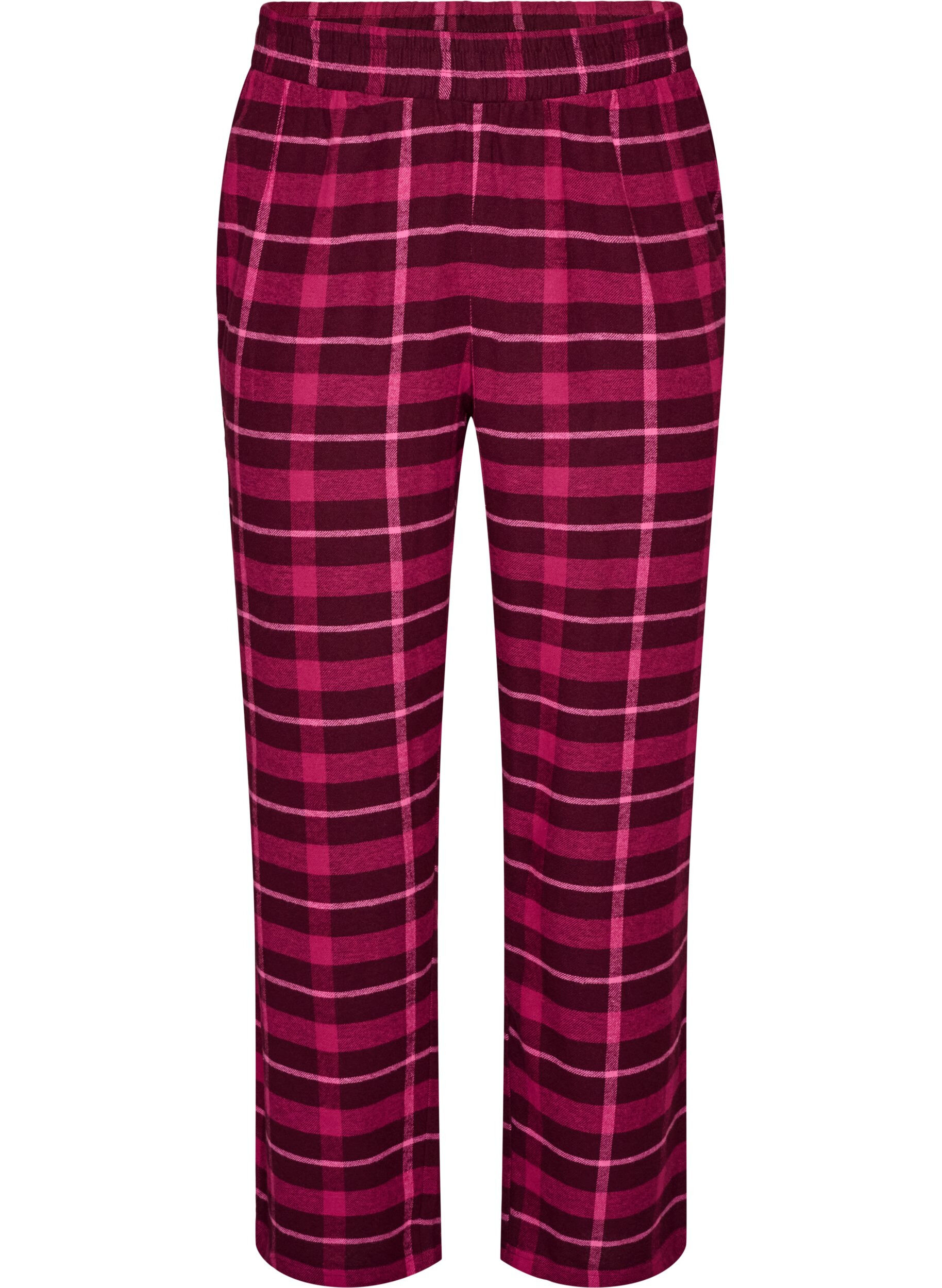 Checked cotton pyjama bottoms