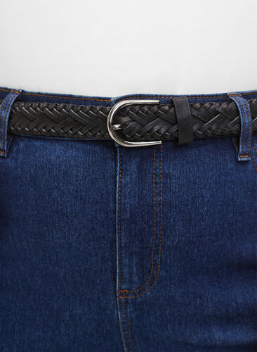 Braided belt, Black, Model image number 1