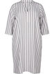 Striped tunic dress in linen-viscose mix, White Stripe, Packshot image number 0