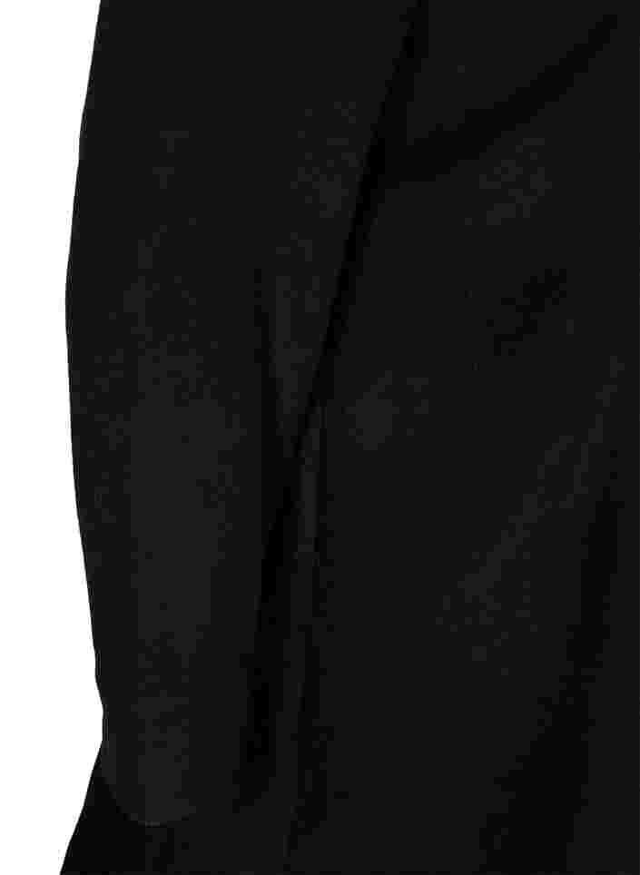 Jacket with wool and hood, Black Solid, Packshot image number 3