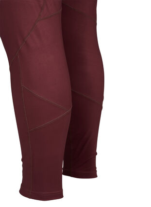 Solid-coloured gym leggings, Sable, Packshot image number 3