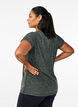 Loose workout t-shirt with short sleeves, Green, Model image number 2