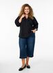 3/4 Sleeve cotton blouse, Black, Model image number 1