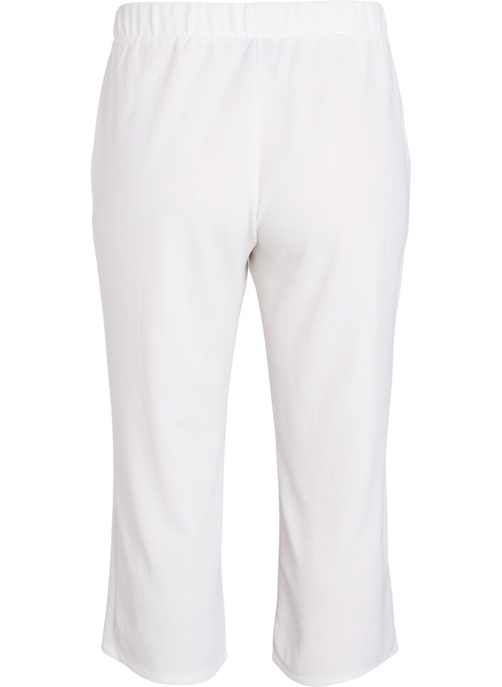Loose trousers with 7/8 length, Beige, Packshot image number 1