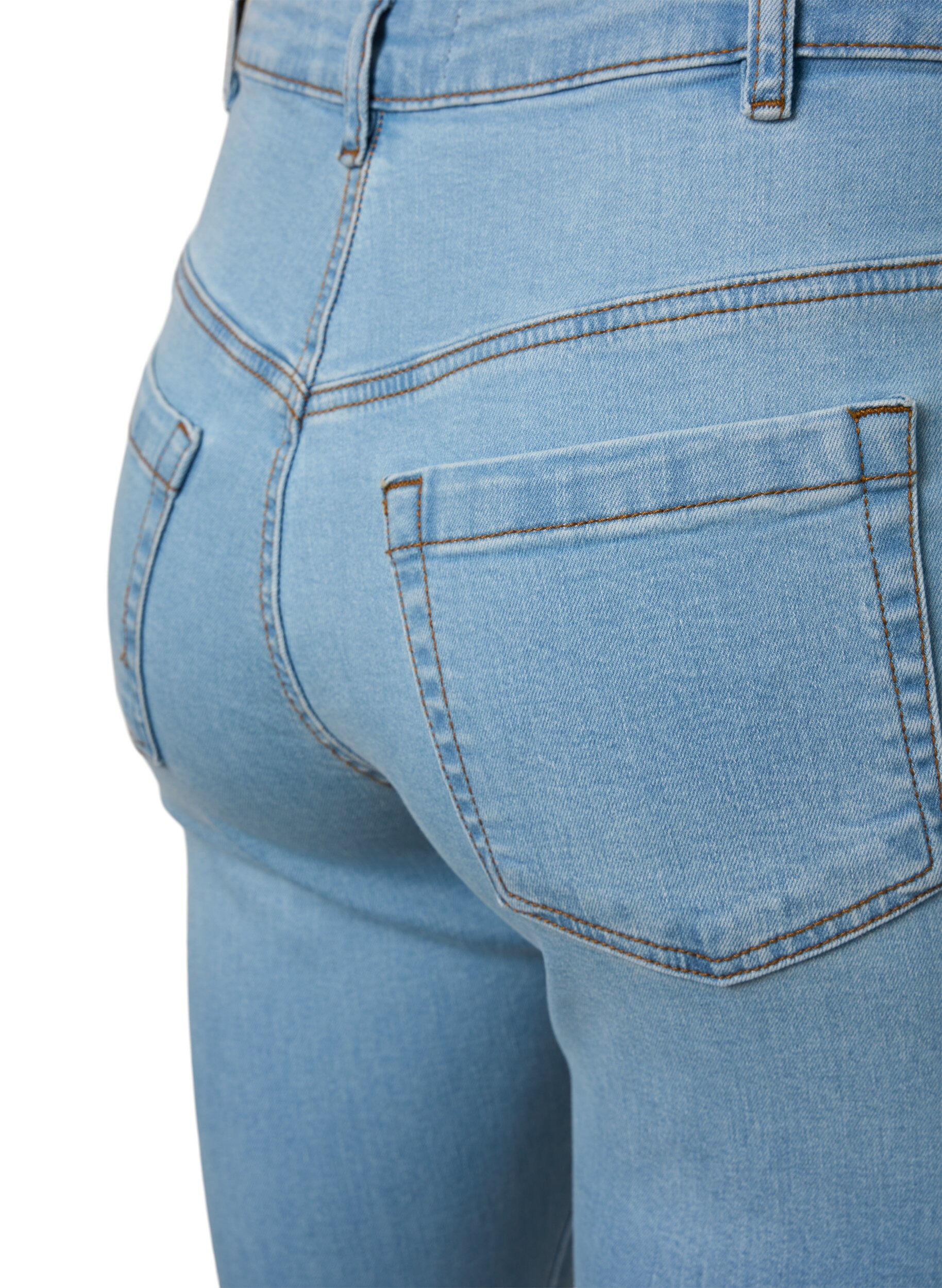 Zizzifashion High-waisted Ellen bootcut jeans, Light Blue, Packshot image number 3