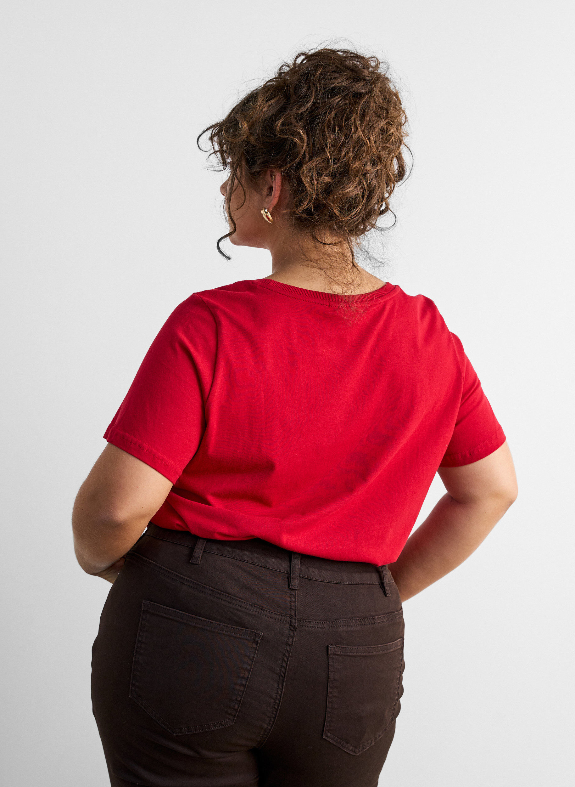 ZizzifashionChristmas t-shirt in organic cotton, Red, Model image number 2