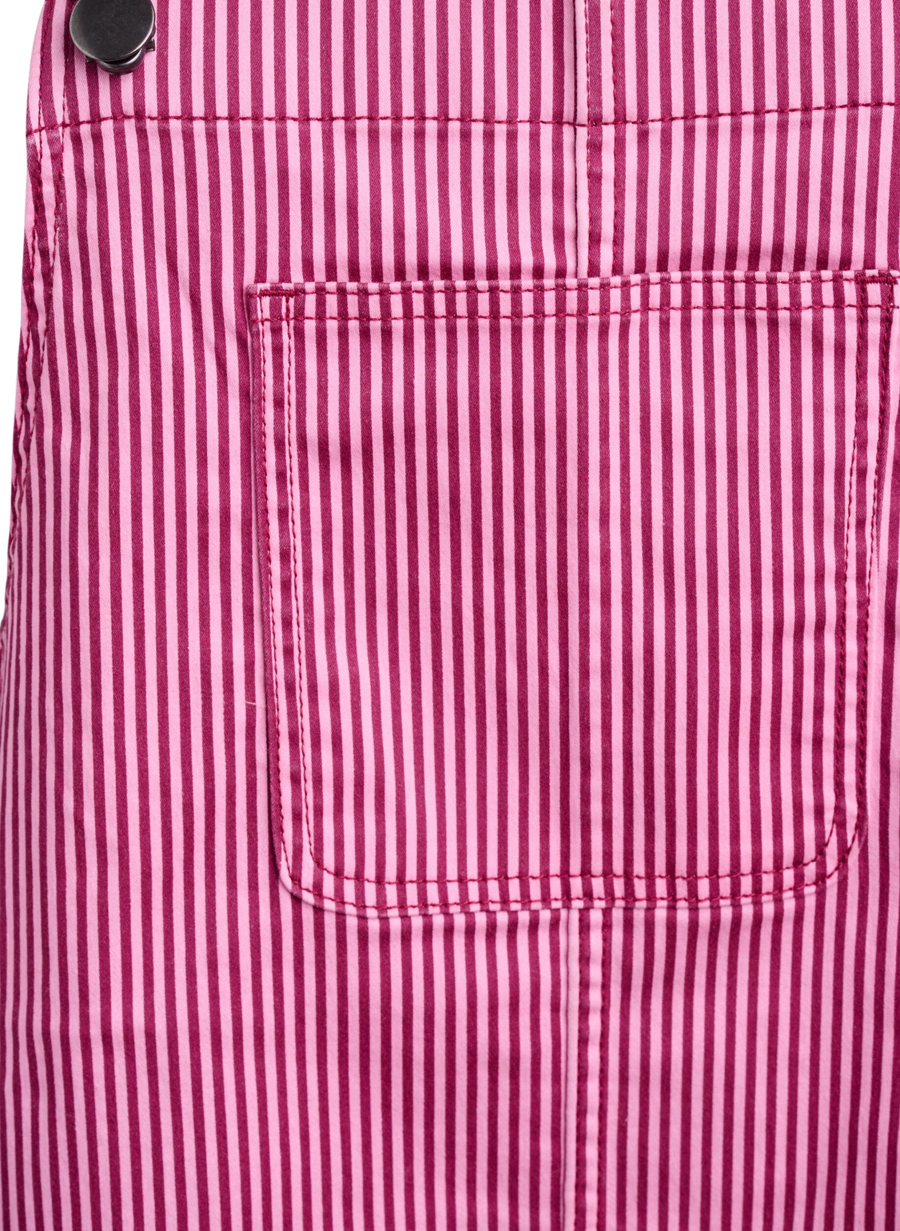 Zizzifashion Short dungaree dress with stripes, Red Stripe, Packshot image number 2