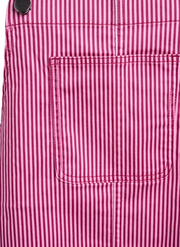 Short dungaree dress with stripes, Red Stripe, Packshot image number 2