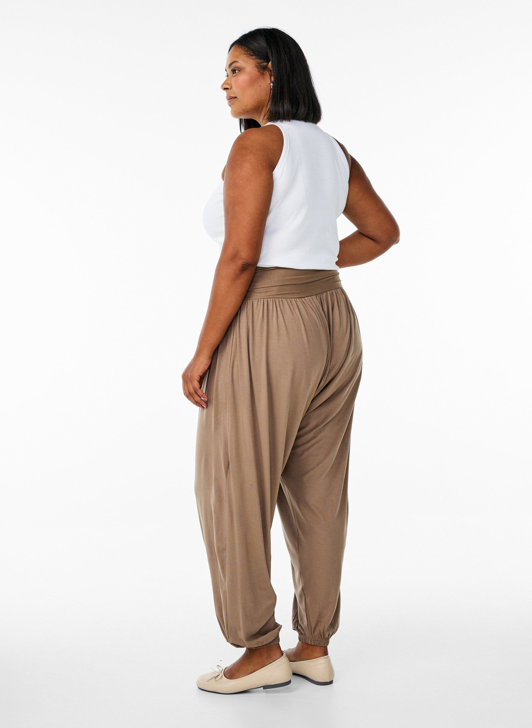 ZizzifashionLoose-fitting harem trousers, Brown, Model image number 1