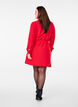Shirt dress with tie belt and long sleeves, Red, Model image number 2