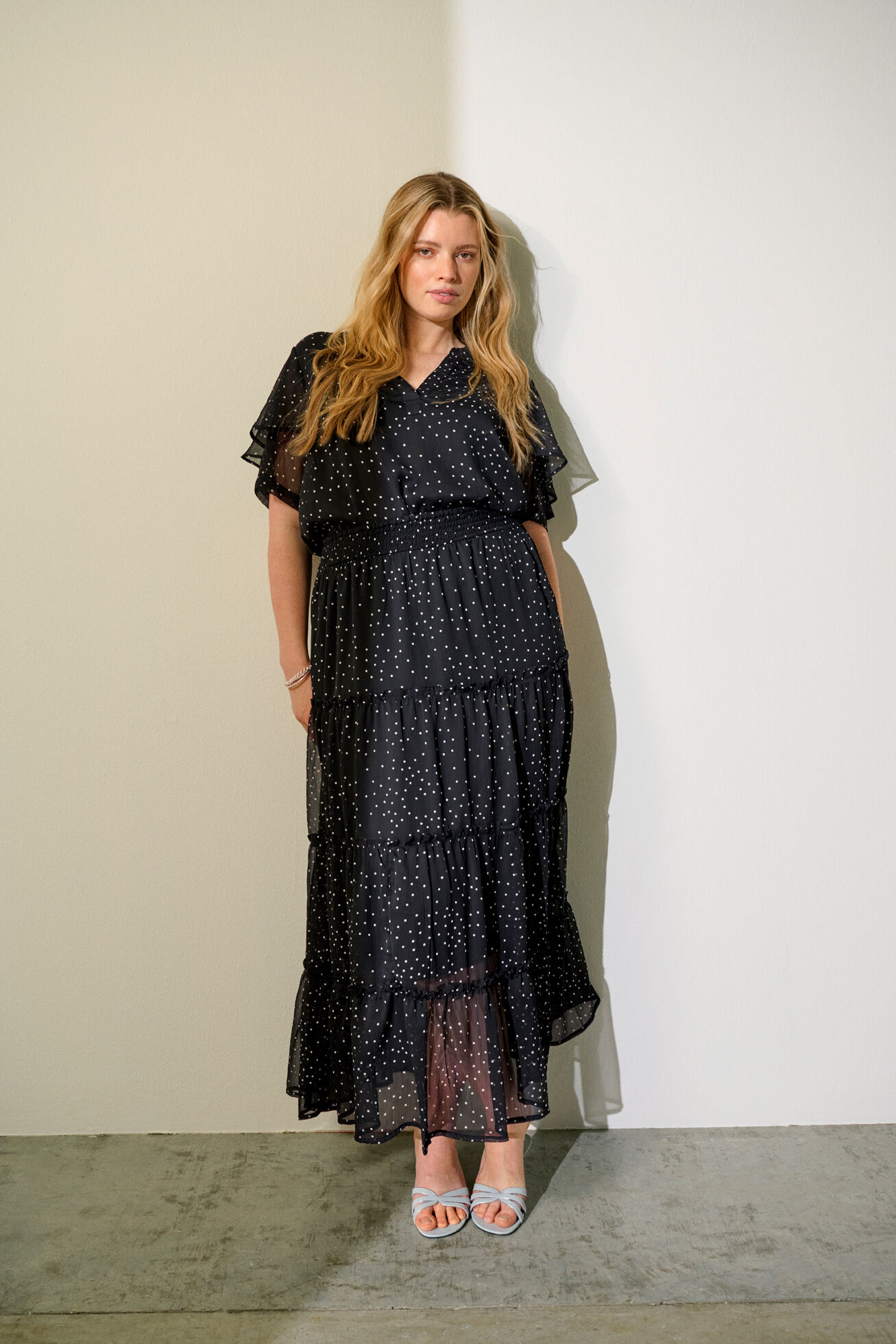 ZizzifashionBlack set with polka dots, , Model