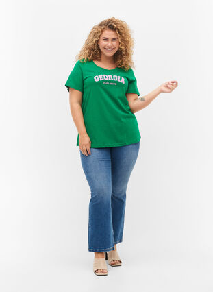 Cotton t-shirt with print, Jolly Green Georgia, Model image number 2