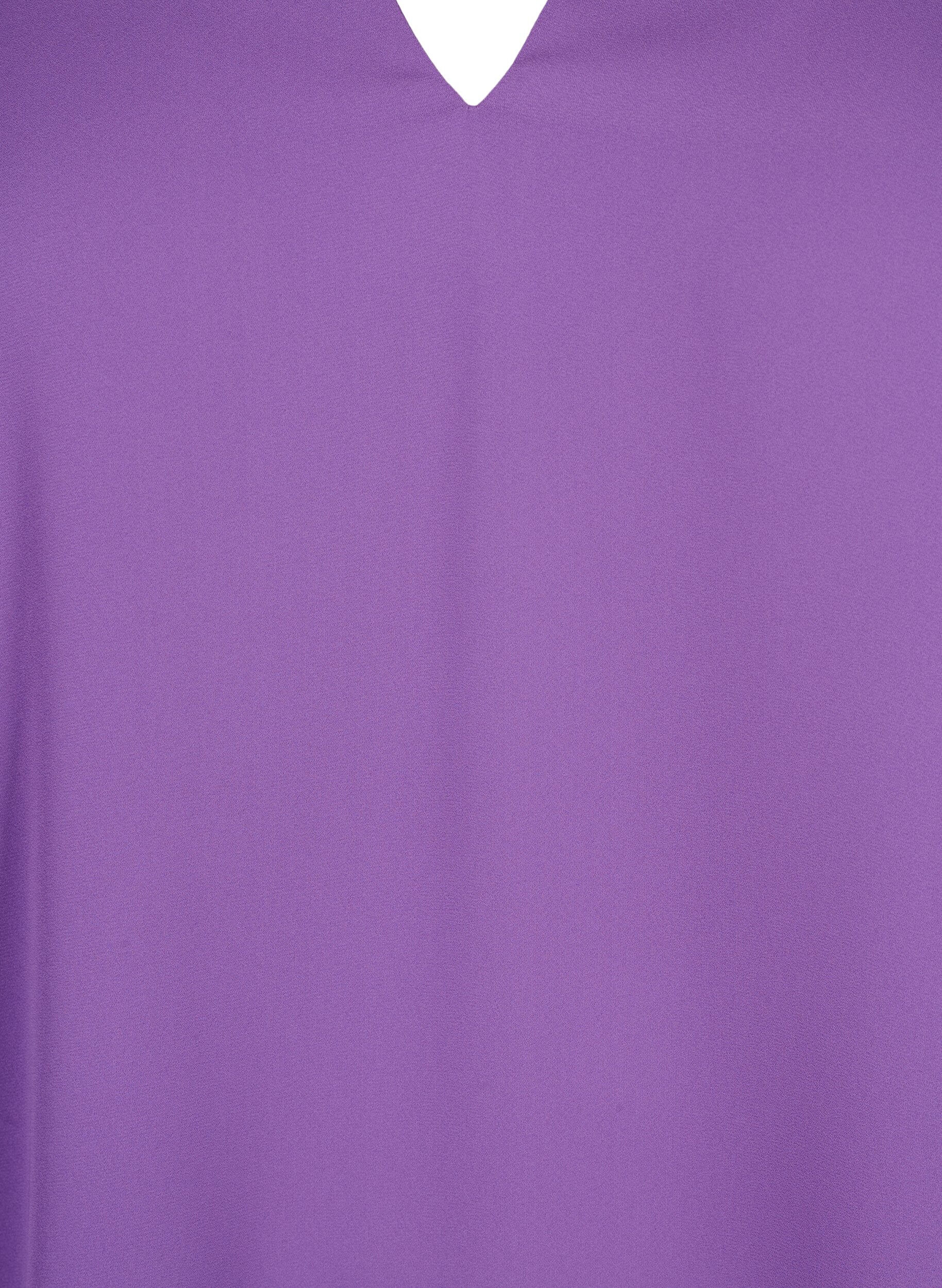 Zizzifashion Long sleeve blouse with wrinkles on the back, Pansy, Packshot image number 2