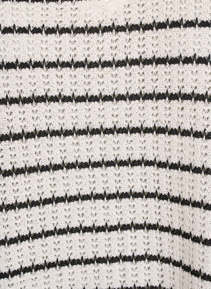 Sleeveless top with stripes and eyelet pattern, Vanilla, Packshot image number 2