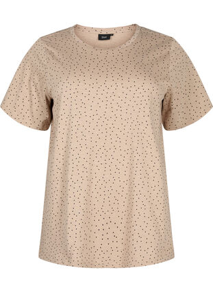 Organic cotton T-shirt with dots	, Natural Dot, Packshot image number 0