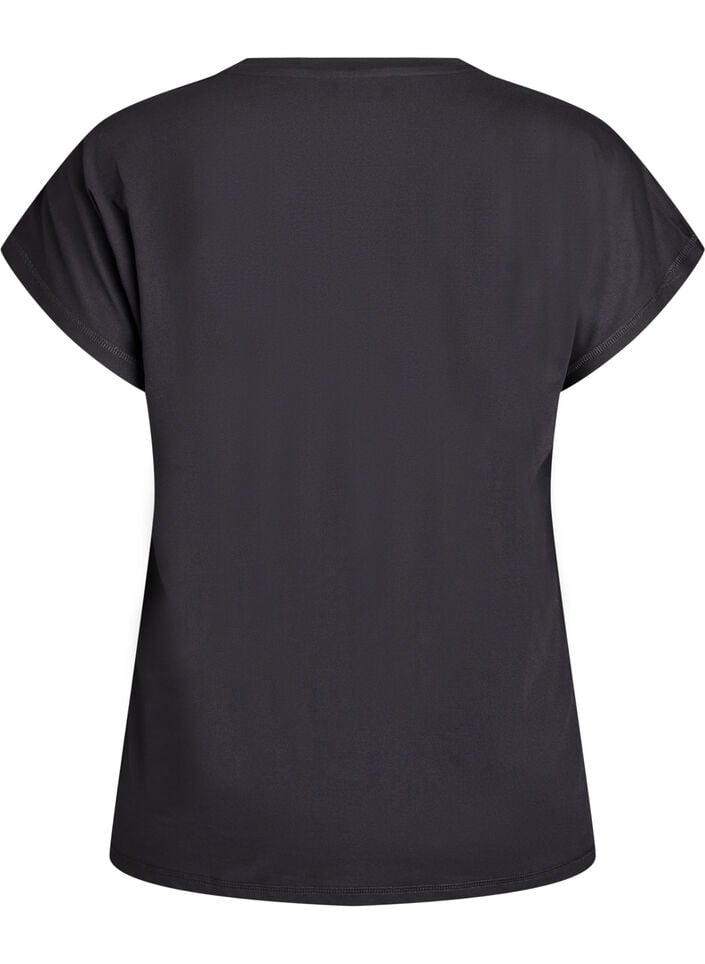 Solid-coloured training T-shirt, Black, Packshot image number 1