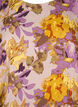 Smock blouse with floral print, Purple Flower, Packshot image number 2