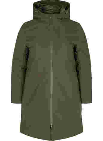 Winter jacket with a drawstring waist