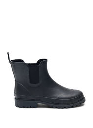 Short wide fit rubber boot, Black, Packshot