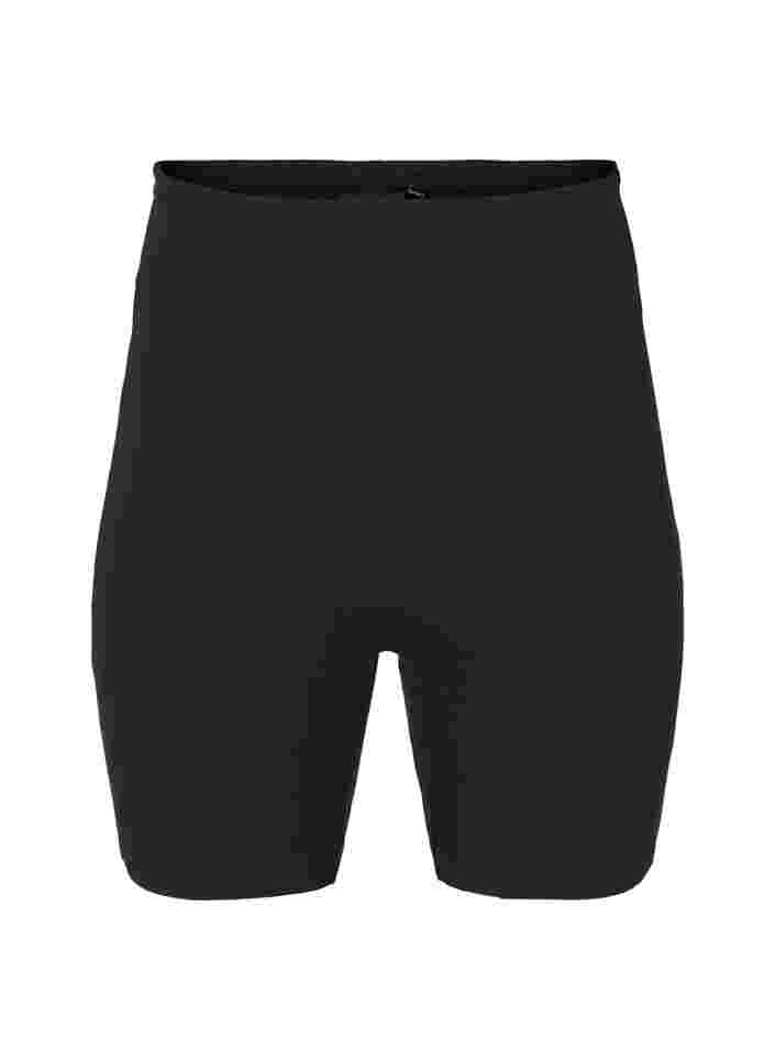 Light shapewear shorts with high-rise waist, Black, Packshot image number 0