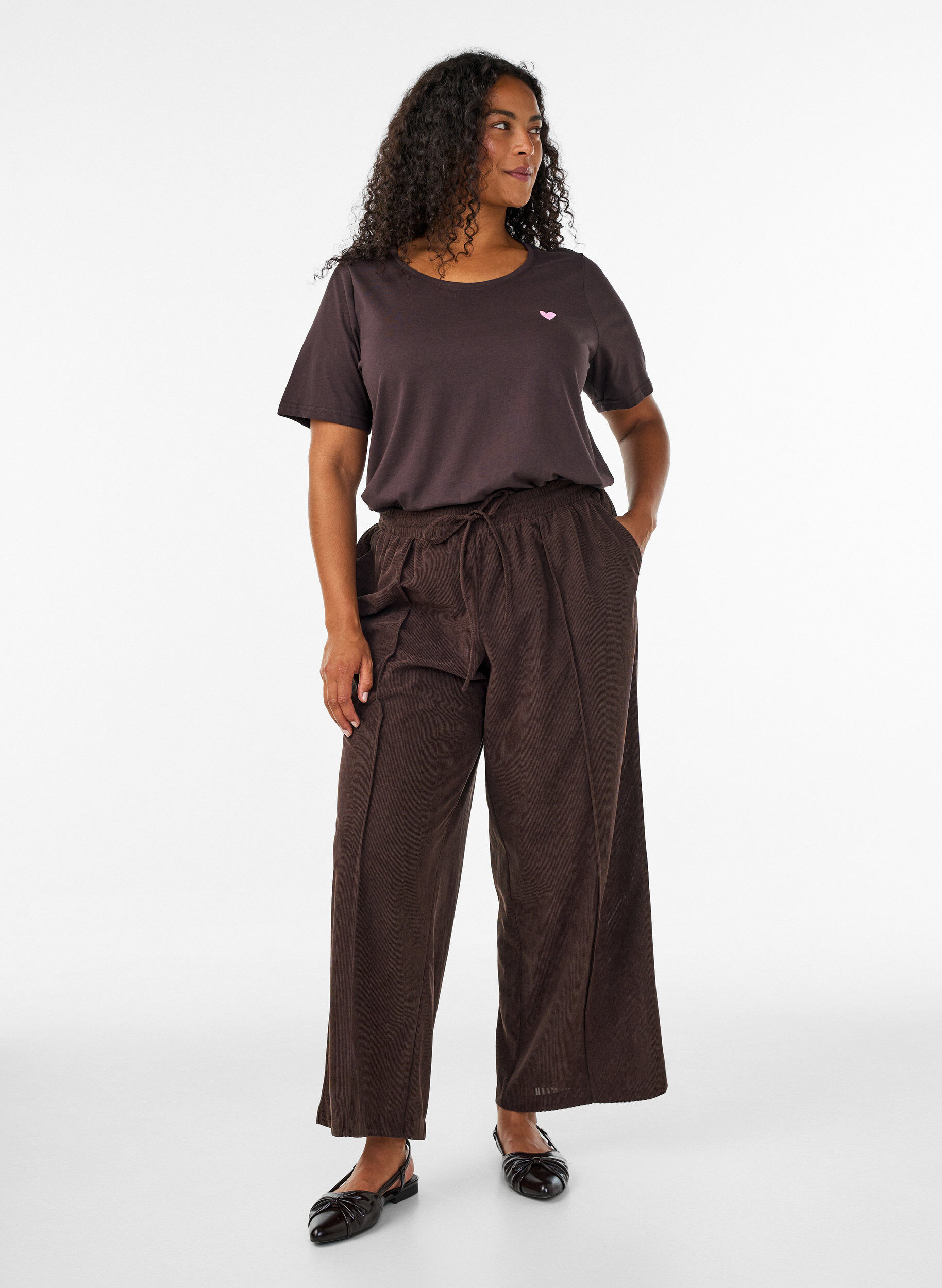 ZizzifashionT-shirt with motif, Brown, Model image number 1