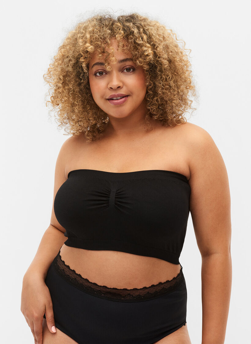 Tube bra, Black, Model image number 0