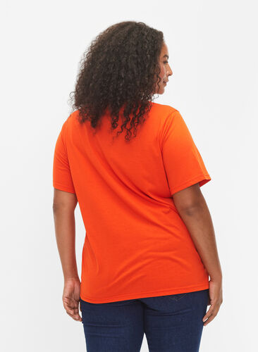 FLASH - T-shirt with motif, Orange.com, Model image number 1