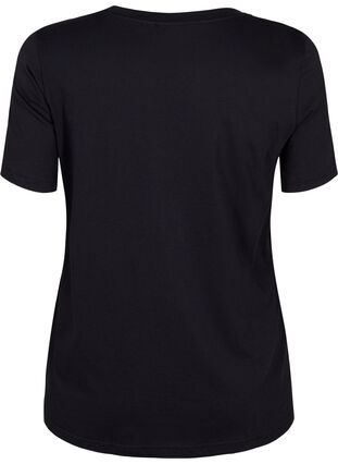 T-shirt with mica print in cotton, Black Shimmer Face, Packshot image number 1