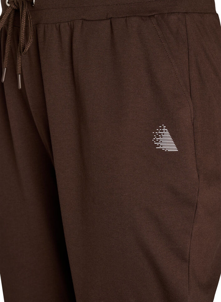 Loose tracksuit trousers with pockets, Brown, Packshot image number 2