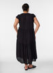 Midi dress in viscose with ruffle sleeves, Black, Model image number 1
