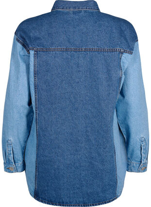 Colorblock denim jacket, Light Blue Denim, Packshot image number 1