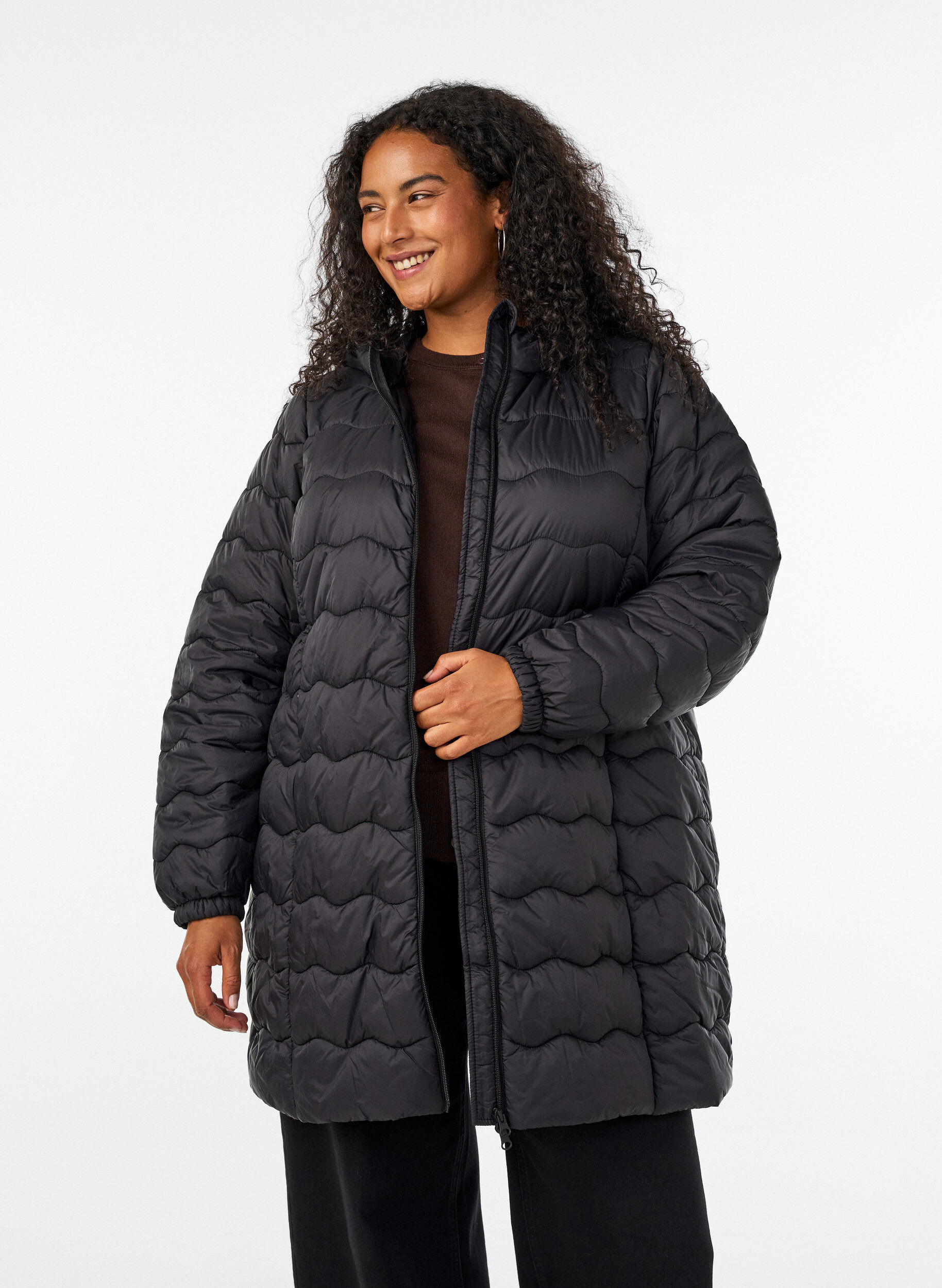 ZizzifashionQuilted jacket, Black, Model image number 0