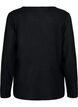 Jersey wrap blouse with a tie-fastening, Black, Packshot image number 1