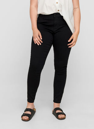 Jeggings made from a cotton mix, Black, Model image number 2