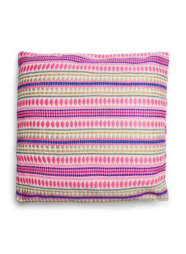 Cushion cover with colourful pattern, Light Pink, Packshot image number 0
