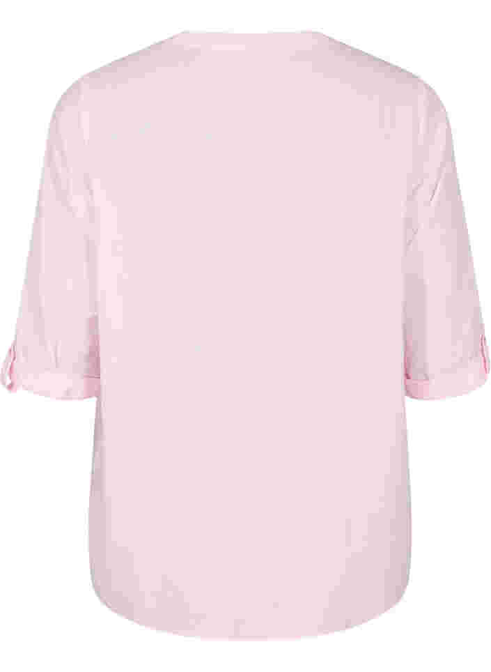 Cotton blouse with lace details, Pink-A-Boo, Packshot image number 1