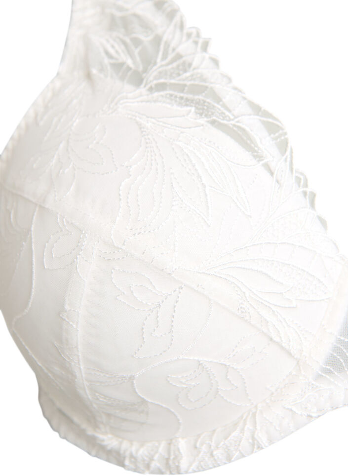 Padded lace bra with underwire, White, Packshot image number 2