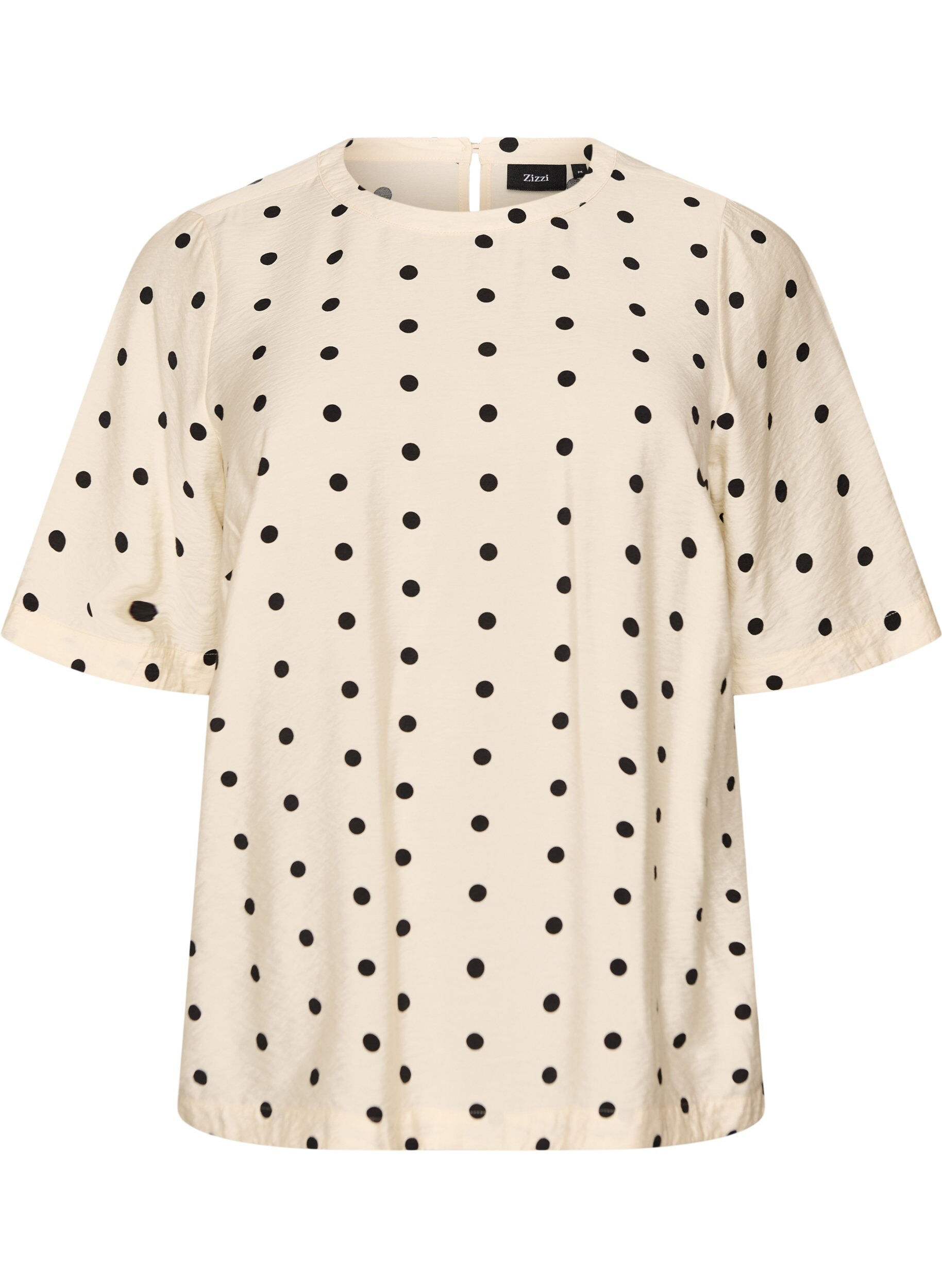 Viscose blouse with spots and 1/2 sleeves