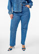 High-waisted Gemma jeans with rhinestones, Blue, Model image number 2